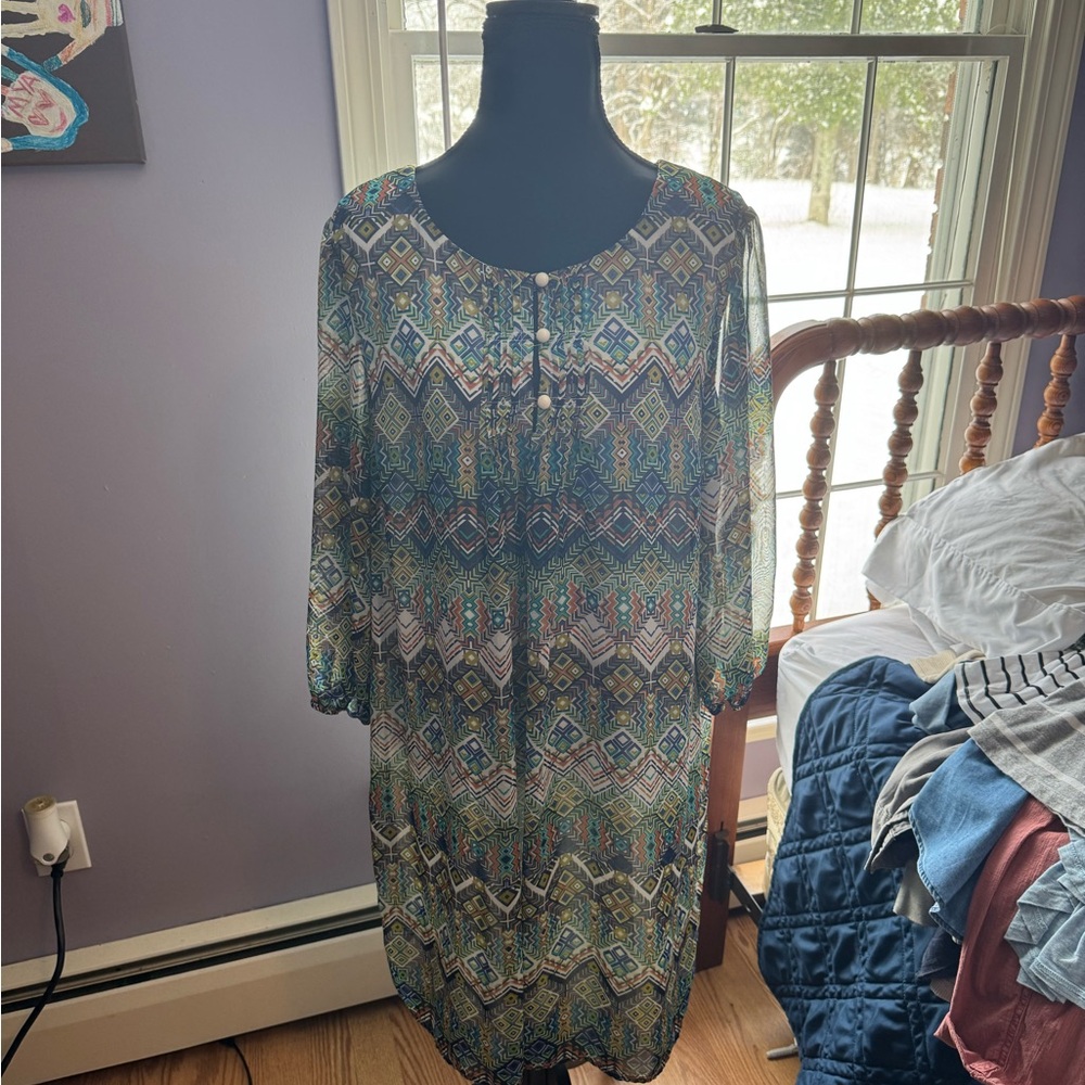 Enfocus Studio Multicolor Geometric Dress